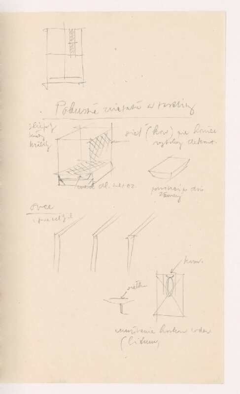 Vladimír Dedeček – Vysoká škola poľnohospodárska v Nitre. Skicár. Tridsiaty list. 