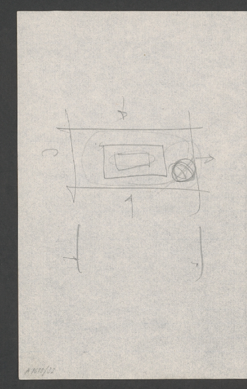 Vladimír Dedeček – Vysoká škola poľnohospodárska v Nitre. Skicár. Tridsiaty prvý list. 