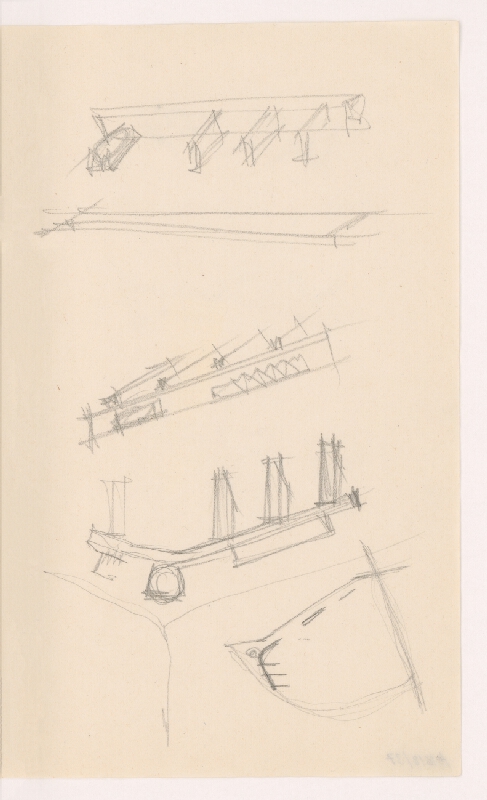 Vladimír Dedeček – Vysoká škola poľnohospodárska v Nitre. Skicár. Tridsiaty šiesty list. 