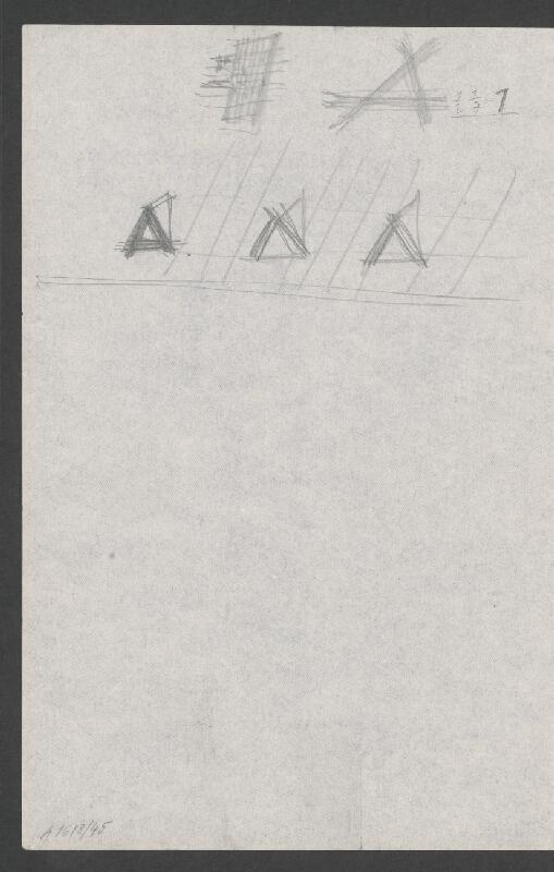 Vladimír Dedeček – Vysoká škola poľnohospodárska v Nitre. Skicár. Štyridsiaty štvrtý list. 