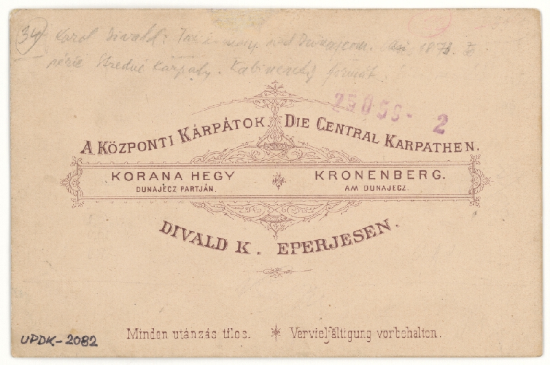 Károly Divald – Tri Koruny nad Dunajcom 