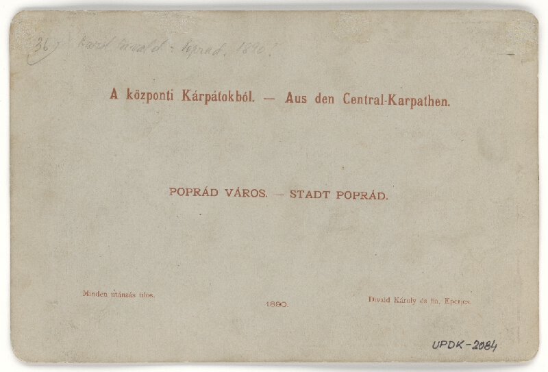 Karol Divald – Poprad 