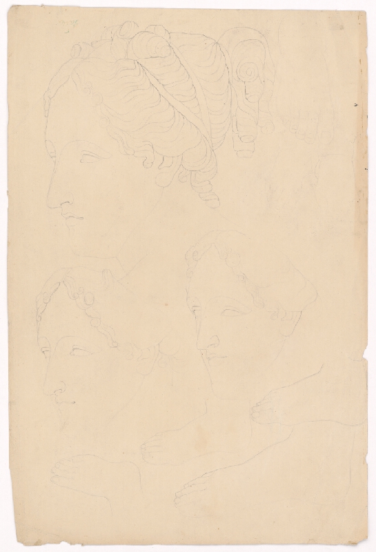 Ján Pálka – Štúdie ženských hláv podľa antických odliatkov 