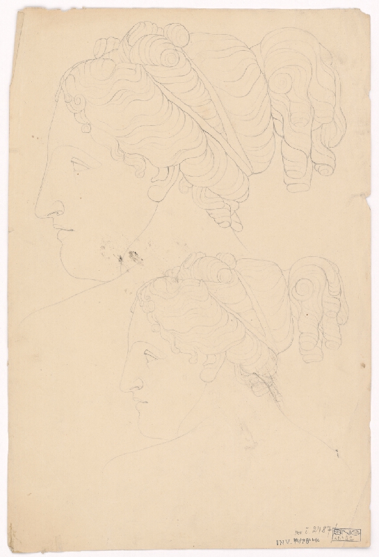 Ján Pálka – Štúdie ženských hláv podľa antických odliatkov 