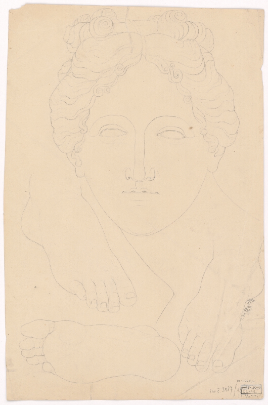 Ján Pálka – Štúdia ženskej hlavy podľa antického odliatku 