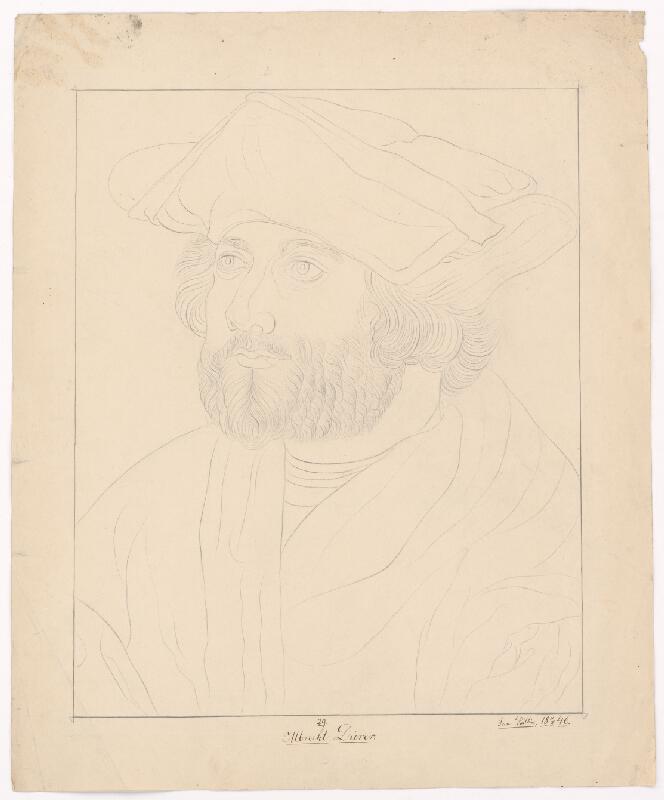 Ján Pálka – Portrétna štúdia Albrechta Dürera - podľa rytiny 