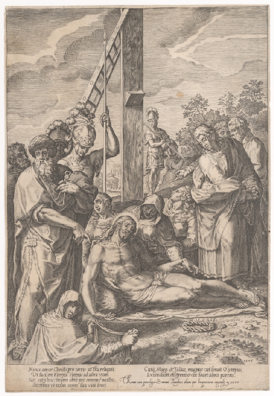 Cornelis Cort – Snímanie z kríža 