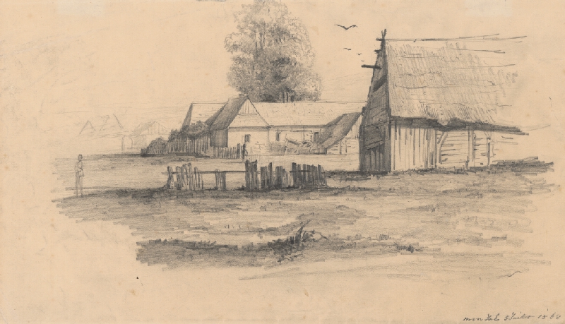 Ladislav Mednyánszky – Motív z podtatranskej dediny 