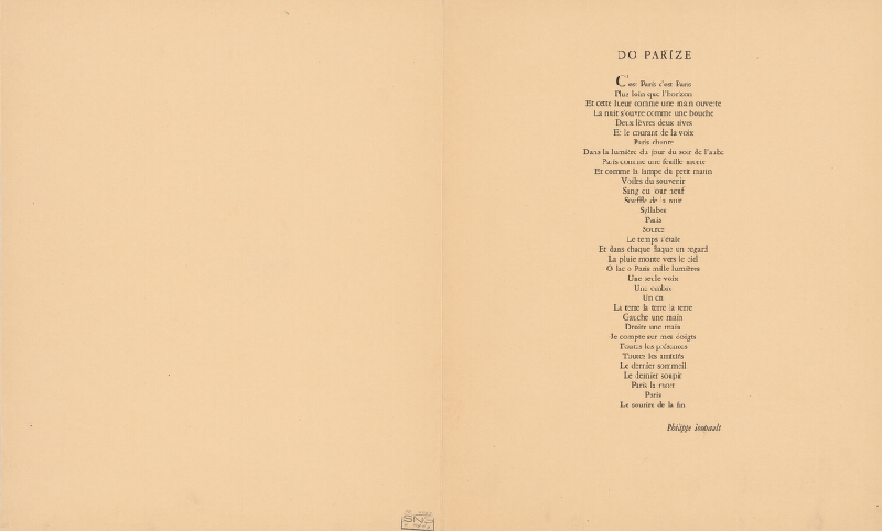 Josef Šíma – Do Paříže (Philippe Soupault) 