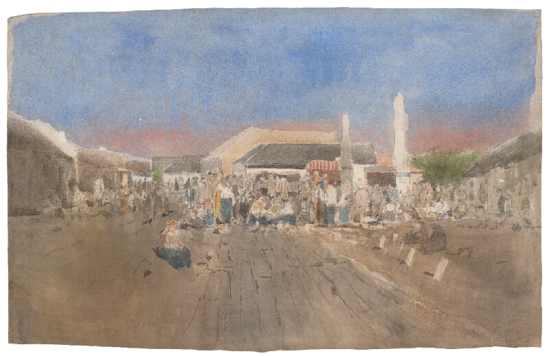 Ladislav Mednyánszky – The Market in Szolnok 