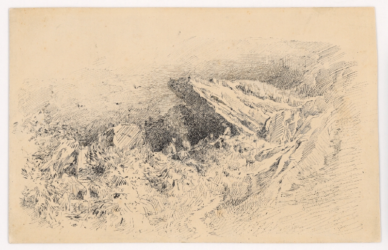 Ladislav Mednyánszky – Výletníci ukrytí pod skalou I. 