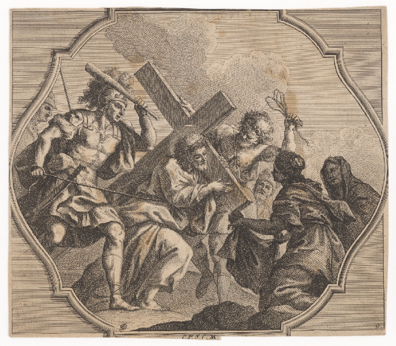 Johann Georg Bergmüller – Nesenie kríža - Svätá Veronika podáva šatku Kristovi 
