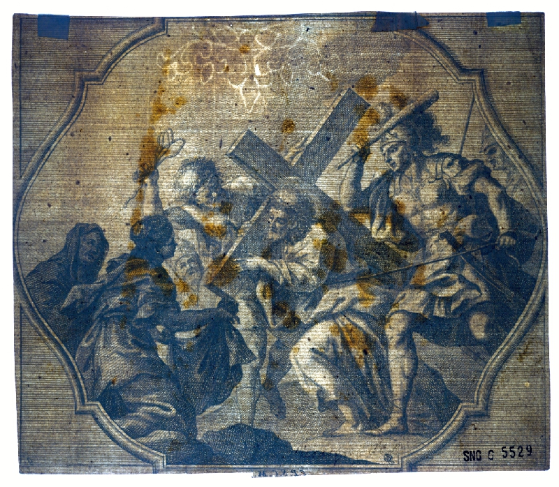 Johann Georg Bergmüller – Nesenie kríža - Svätá Veronika podáva šatku Kristovi 