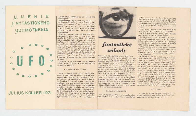 Július Koller – UFO (Umenie fantastického odhmotnenia) 