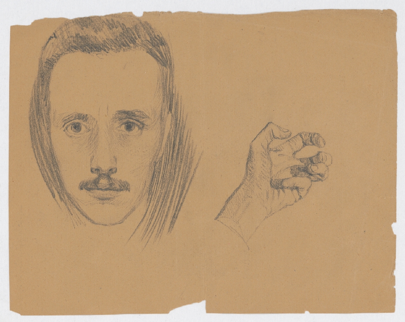 Ivan Žabota – Study of a Male Head and Hand 