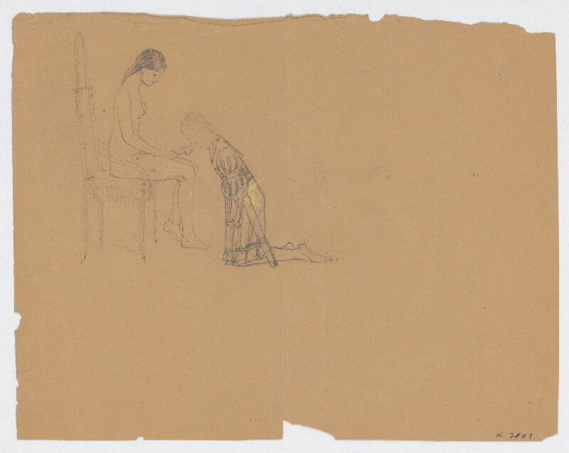 Ivan Žabota – Štúdia mužskej hlavy a ruky 