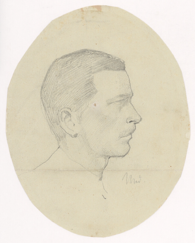 Ladislav Mednyánszky – Štúdia hlavy muža z profilu 