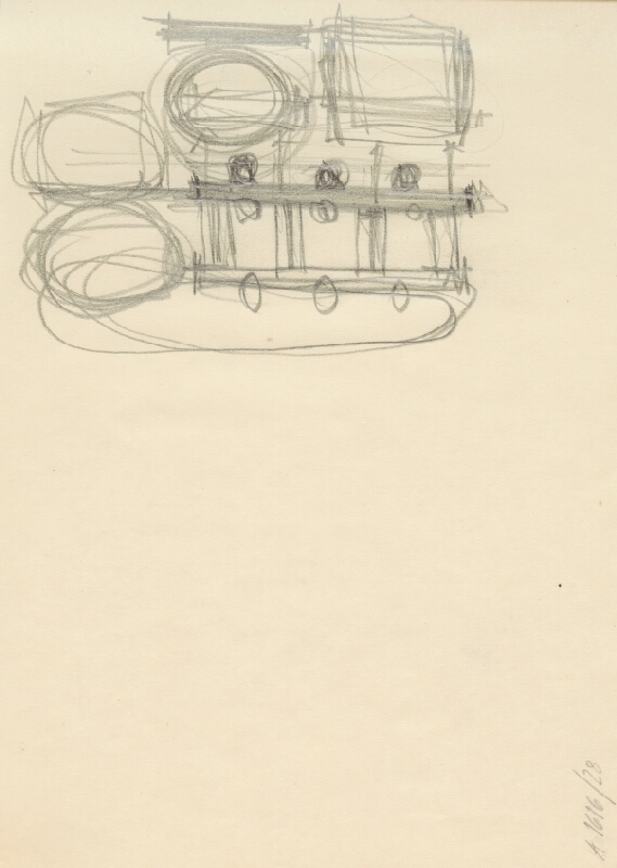 Vladimír Dedeček – Vysoká škola poľnohospodárska v Nitre. Skicár. Dvadsiaty siedmy list. 