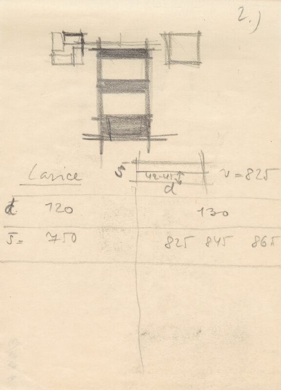 Vladimír Dedeček – Vysoká škola poľnohospodárska v Nitre. Skicár. Druhý list. 