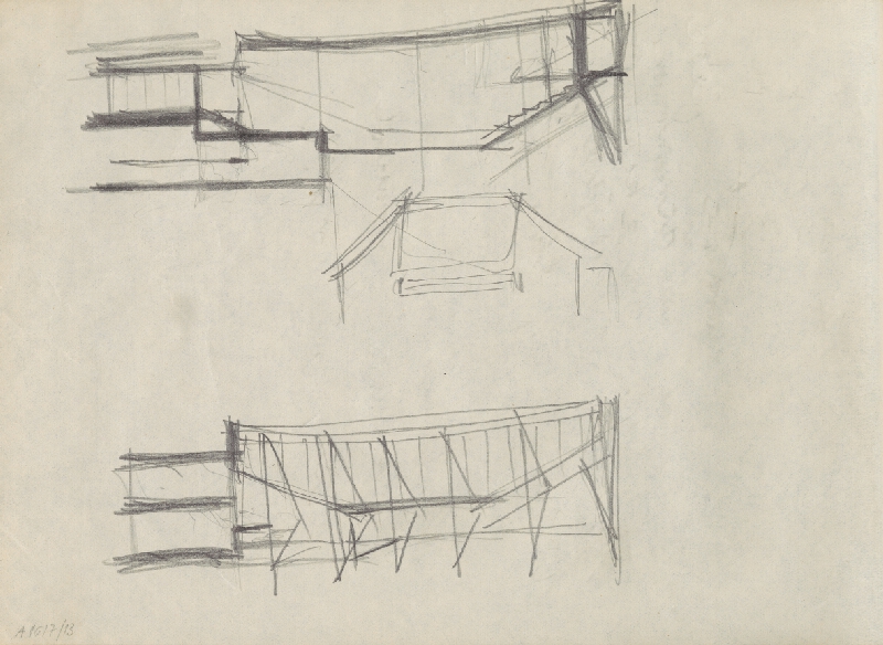 Vladimír Dedeček – Vysoká škola poľnohospodárska v Nitre. Skicár. Dvanásty list. 
