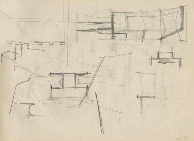 Vladimír Dedeček – Vysoká škola poľnohospodárska v Nitre. Skicár. Druhý list. 