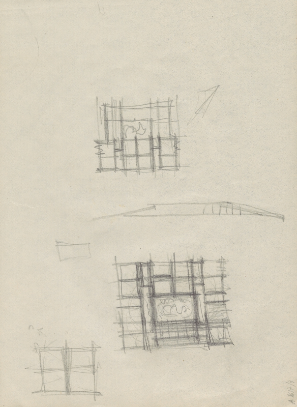 Vladimír Dedeček – Vysoká škola poľnohospodárska v Nitre. Skicár. Tretí list. 