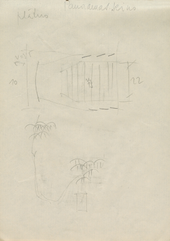 Vladimír Dedeček – Vysoká škola poľnohospodárska v Nitre. Skicár. Štvrtý list. 