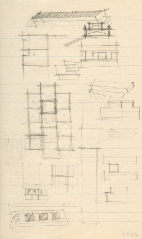 Vladimír Dedeček – Vysoká škola poľnohospodárska v Nitre. Skicár. Siedmy list. 