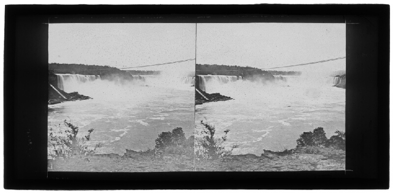 Samuel Mason – Niagarské vodopády. Celkový pohľad z Victoria Point  