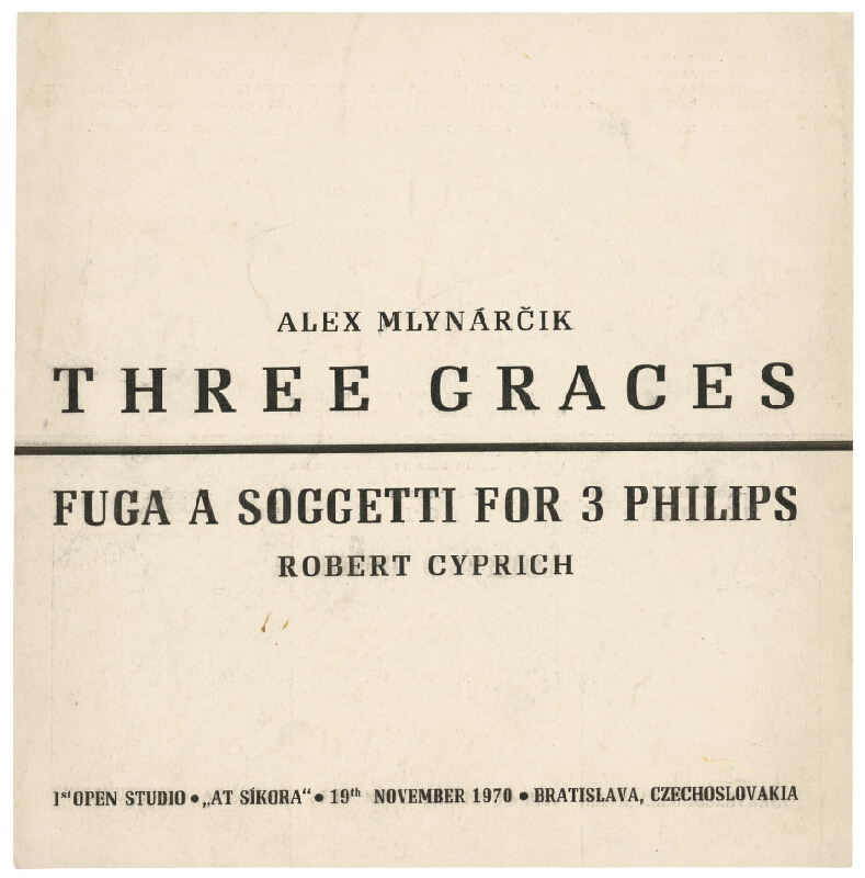 Alex Mlynárčik, Robert Cyprich – Tri grácie / Fuga a Soggetti for 3 Philips  