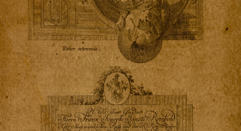 Johann Esaias Nilson – Boh Otec a ozdobný nápis  