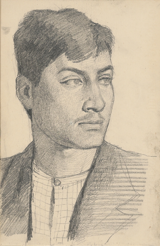 Ladislav Mednyánszky – Náčrt ležiacej mužskej figúry   