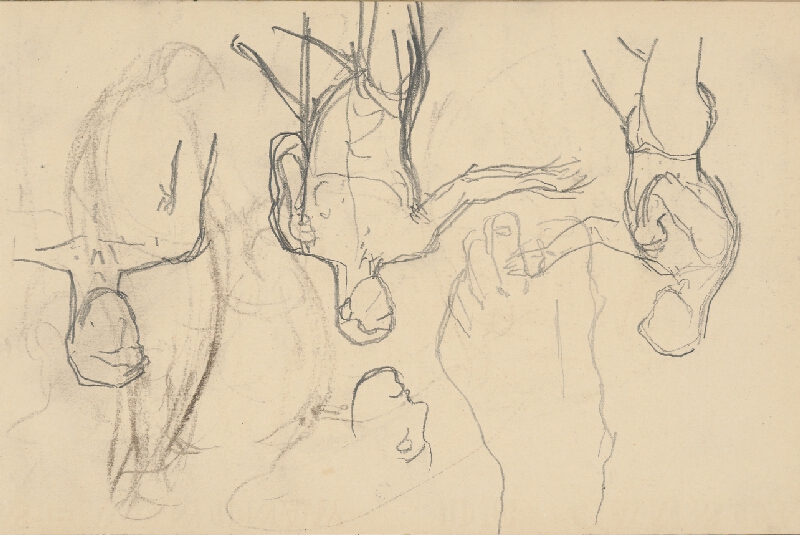 Ladislav Mednyánszky – Náčrty rôznych mužských figúr  