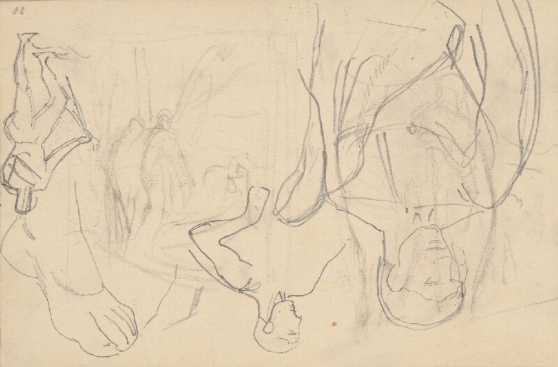 Ladislav Mednyánszky – Náčrty rôznych mužských figúr  