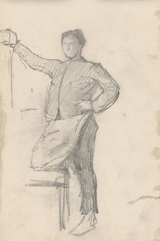 Ladislav Mednyánszky – Štúdia stojaceho muža v ľudovom odeve  