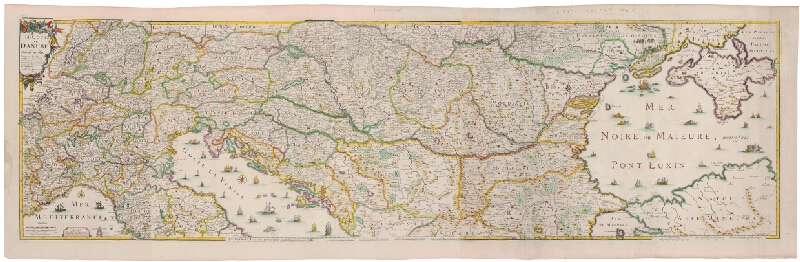 Neznámy grafik – Mapa povodia Dunaja 
