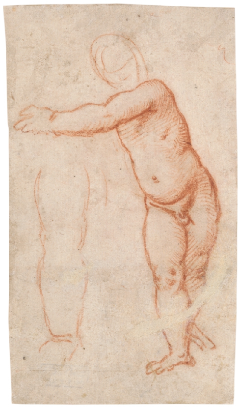 Stredoeurópsky maliar z 18. storočia – Štúdia stojaceho chlapčenského aktu 