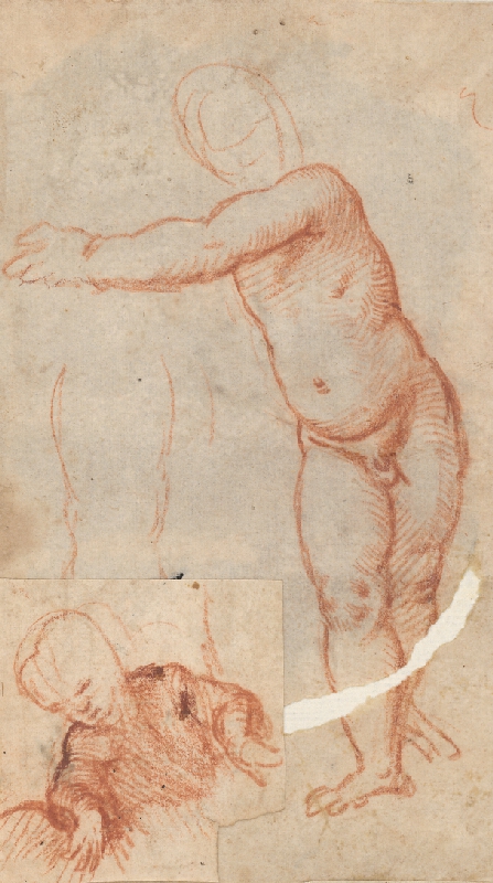 Stredoeurópsky maliar z 18. storočia – Štúdia stojaceho chlapčenského aktu 