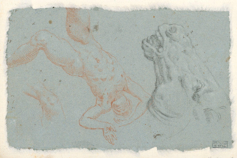 Stredoeurópsky maliar z 18. storočia – Štúdia k vznášajúcej sa postave 