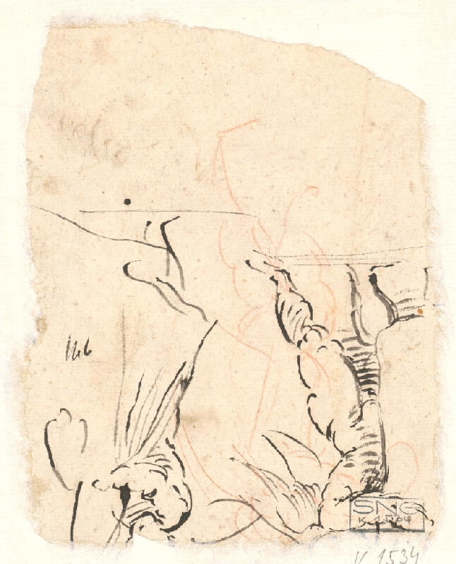 Stredoeurópsky maliar z 18. storočia – Štúdia chlapčenského aktu s drapériou 