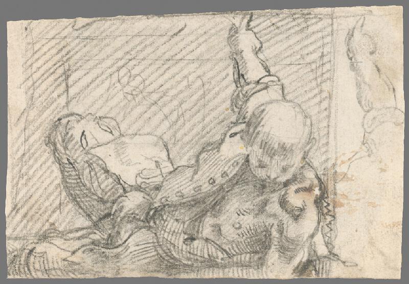 Stredoeurópsky maliar z 18. storočia – Štúdia ležiaceho chlapca 