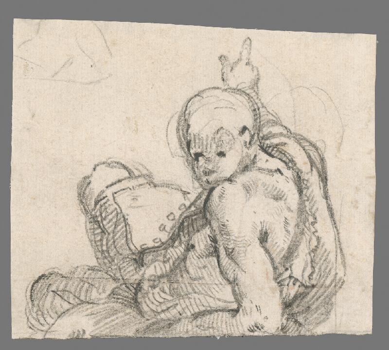 Stredoeurópsky maliar z 18. storočia – Štúdia ležiaceho chlapčenského polaktu 