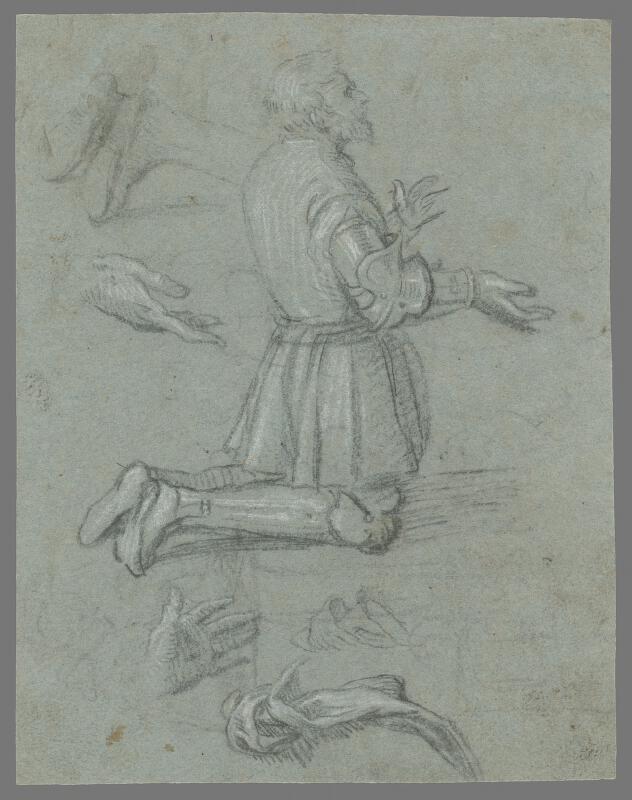 Stredoeurópsky maliar zo 17. storočia – Štúdia kľačiaceho rytiera 