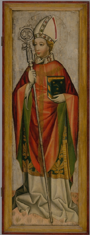 Spišský maliar – Svätý Biskup - Stanislav ?, rub: Stojaci Bolestný Kristus 