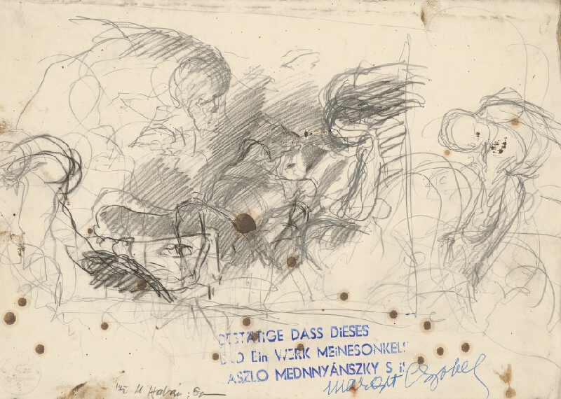 Ladislav Mednyánszky – Štúdia figurálnej kompozície a trpiacim 