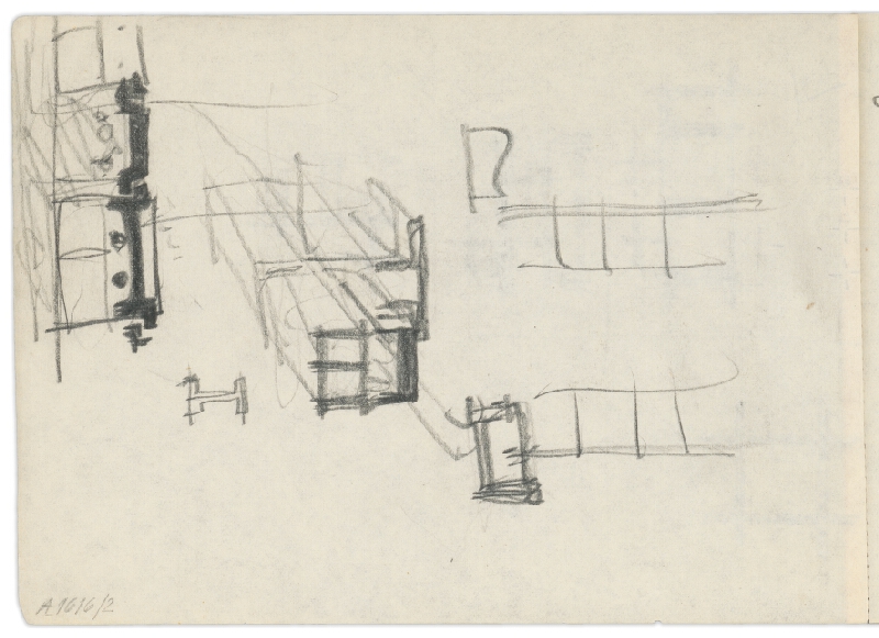 Vladimír Dedeček – Vysoká škola poľnohospodárska v Nitre. Skicár. Prvý list. 