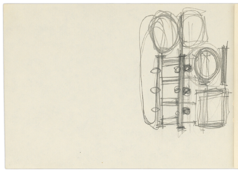 Vladimír Dedeček – Vysoká škola poľnohospodárska v Nitre. Skicár. Dvadsiaty siedmy list. 