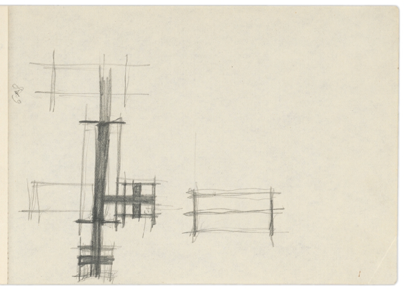 Vladimír Dedeček – Vysoká škola poľnohospodárska v Nitre. Skicár. Tretí list. 