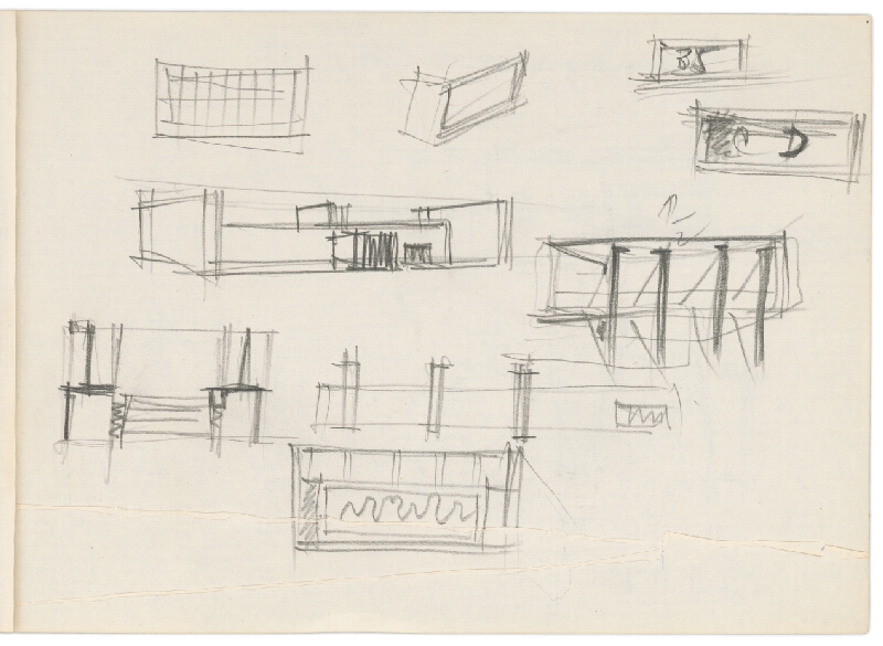 Vladimír Dedeček – Vysoká škola poľnohospodárska v Nitre. Skicár. Deviaty list. 