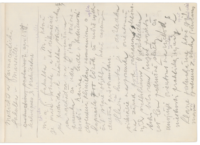 Vladimír Dedeček – Vysoká škola poľnohospodárska v Nitre. Skicár. Desiaty list. 